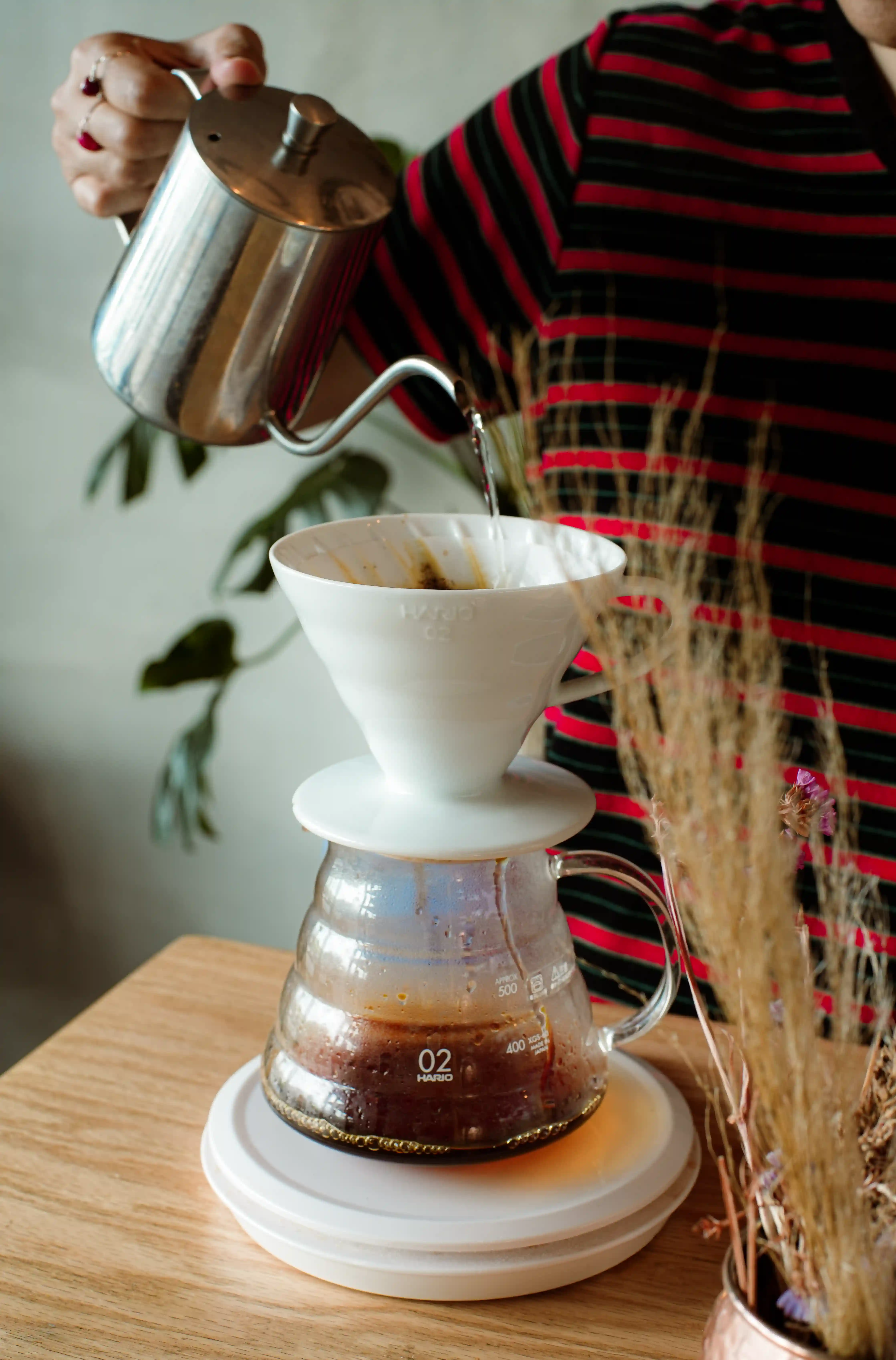 Café filtrado en método V60